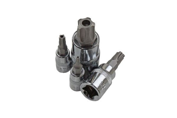 US PRO 12PC Tamper Torx-Plus Bit Socket Set TS8-TS60 1/4", 3/8", 1/2" Drive