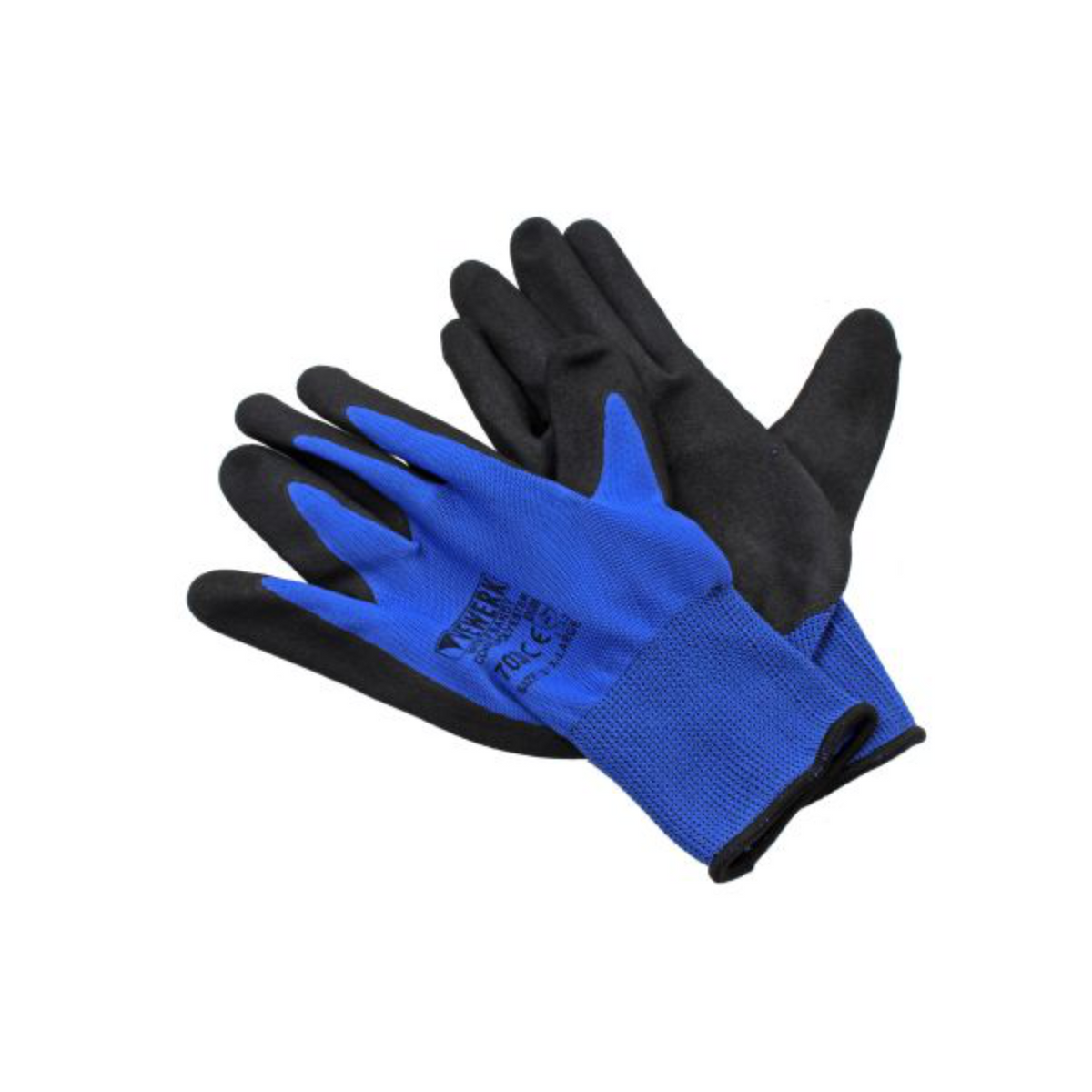 VEWERK Nitrile Coated Blue Nylon Work Gloves Size 10 XL - 12 Pairs