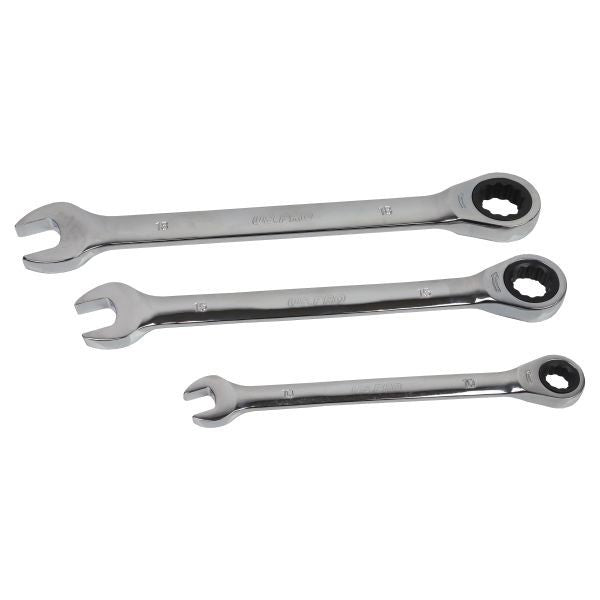 US PRO 12PC Gear Ratchet Combination Spanner Set 8-19MM
