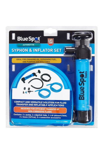 BlueSpot Syphon and Inflator Pump Set