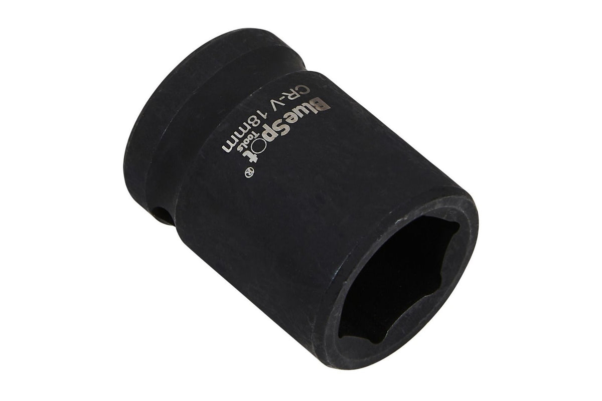 BlueSpot 18MM Shallow Impact Socket 1/2" Drive 6 Point 38MM