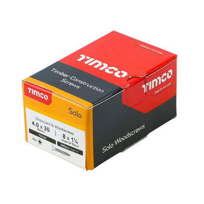 Timco 4.0 x 30mm PZ2 Yellow Double Countersunk Chipboard Woodscrews 400 Pack