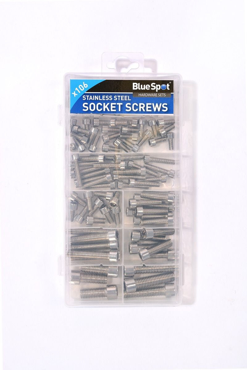 BlueSpot 106PC Stainless Steel Allen Bolt Set M4-M10