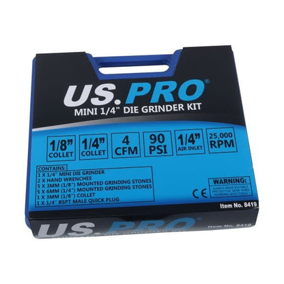 US PRO Mini 1/4" Die Grinder Kit 25,000 RPM 157MM