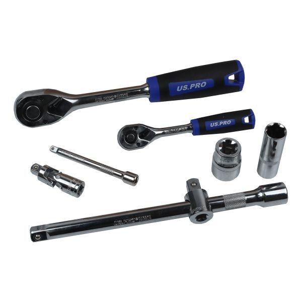 US PRO 172PC Superlock Metric Socket Set 1/4", 3/8", 1/2" Drives