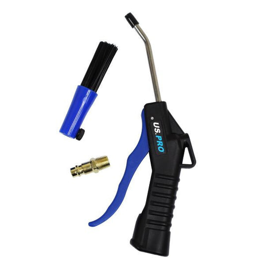 Us Pro Air Duster Gun With Brush | 1/4" Inlet Cleaning Tool Valeting Bodyshop