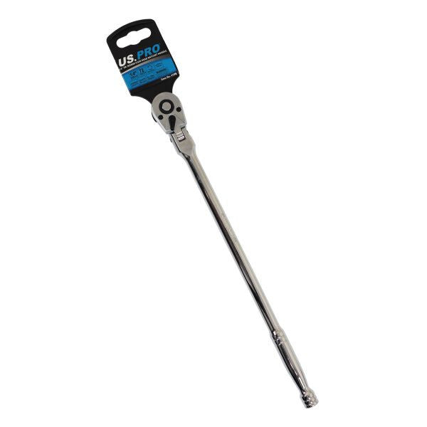 Us Pro 1/4" Drive 305Mm Flexi Head Ratchet | 72T, Reversible, Quick Release