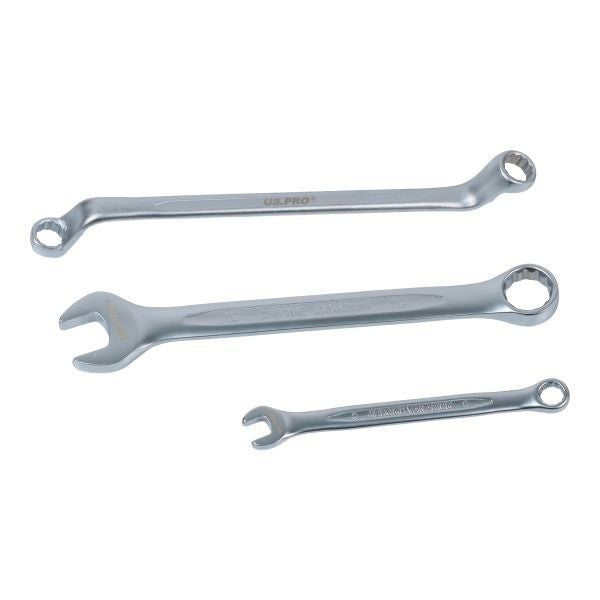 US PRO 25PC Metric Combination & Double Offset Ring Spanner Set 6-24MM