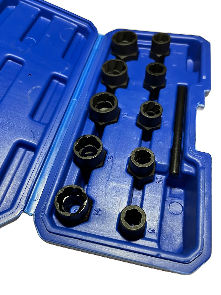 US PRO 11PC Bolt & Nut Extractor Set 9-19MM