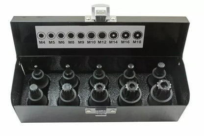 US PRO INDUSTRIAL 10PC 1/2" DR IMPACT SPLINE BIT SOCKETS - SBW Trading Limited