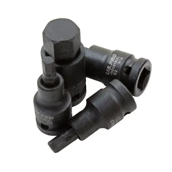US PRO INDUSTRIAL 10PC 1/2" DR IMPACT HEX BIT SOCKETS - SBW Trading Limited
