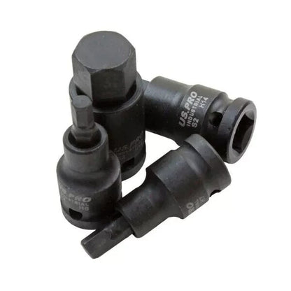 US PRO INDUSTRIAL 10PC 1/2" DR IMPACT HEX BIT SOCKETS - SBW Trading Limited