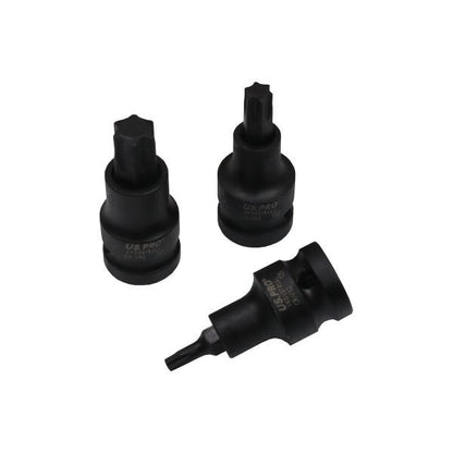 US PRO INDUSTRIAL 10PC 1/2" DR IMPACT TORX BIT SOCKETS - SBW Trading Limited
