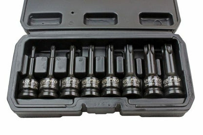 US PRO INDUSTRIAL 8PC 1/2" DR IMPACT STAR BIT SOCKETS - SBW Trading Limited