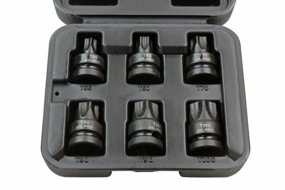 US PRO INDUSTRIAL 6PC 1/2" DR IMPACT STAR BIT SOCKETS - SBW Trading Limited