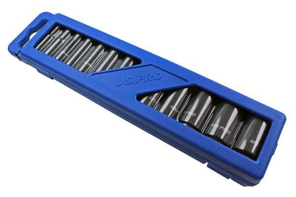 US PRO 13PC 1/2" DR 6PT DEEP IMPACT SOCKETS METRIC - SBW Trading Limited