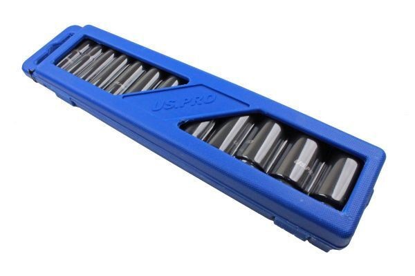 US PRO 13PC 1/2" DR 12PT DEEP IMPACT SOCKETS METRIC - SBW Trading Limited
