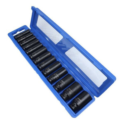 US PRO 13PC 1/2" DR 12PT DEEP IMPACT SOCKETS METRIC - SBW Trading Limited