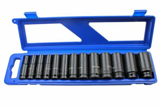 US PRO 13PC 1/2" DR 6PT DEEP IMPACT SOCKETS SAE - SBW Trading Limited