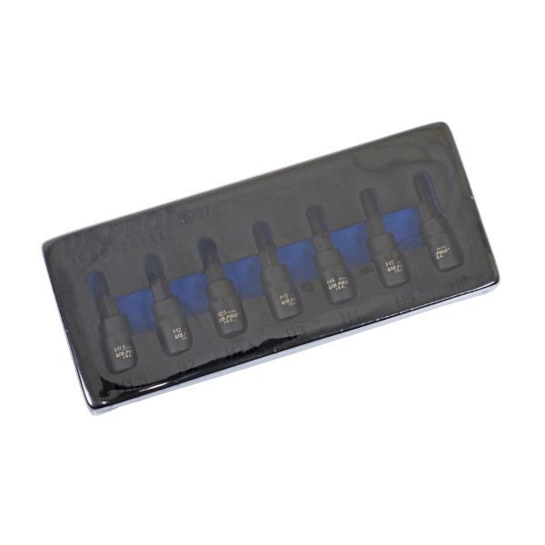 US PRO INDUSTRIAL 7PC 1/4" DR IMPACT HEX BIT SOCKETS - SBW Trading Limited