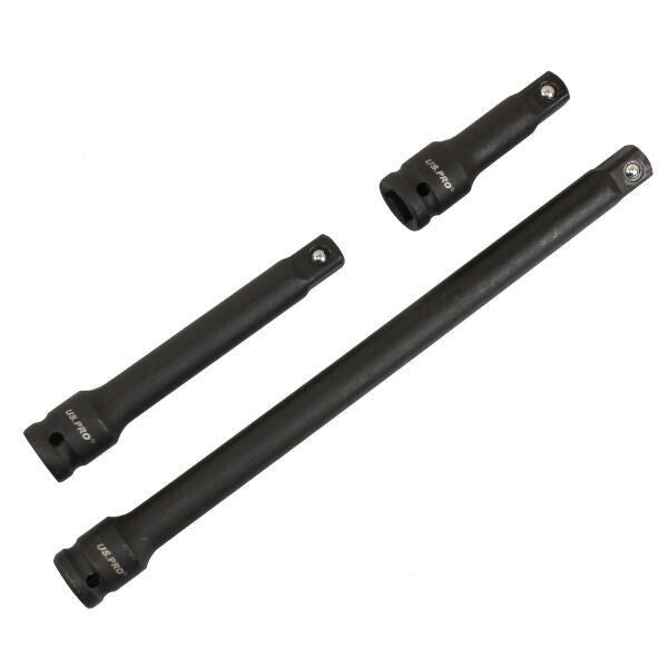 US PRO 3PC 1/2" DR IMPACT EXTENSION BAR SET - SBW Trading Limited