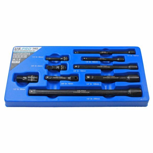 US PRO 9PC IMPACT EXTENSION BAR SET 1/4" 3/8" 1/2" - SBW Trading Limited