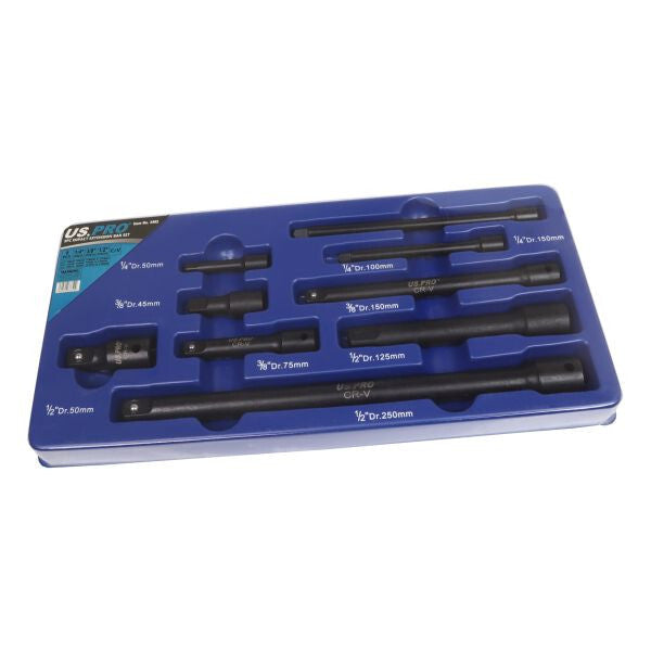 US PRO 9PC IMPACT EXTENSION BAR SET 1/4" 3/8" 1/2" - SBW Trading Limited