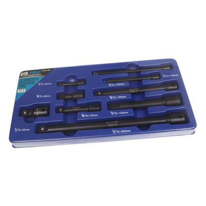 US PRO 9PC IMPACT EXTENSION BAR SET 1/4" 3/8" 1/2" - SBW Trading Limited