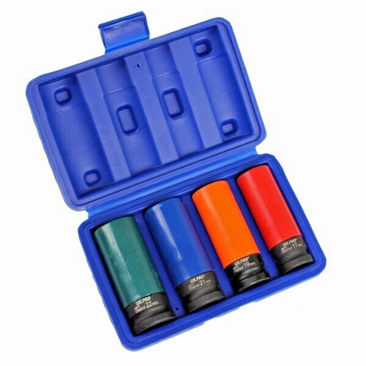 US PRO 4PC 1/2" DR DEEP IMPACT SOCKETS FOR ALLOY WHEELS - SBW Trading Limited