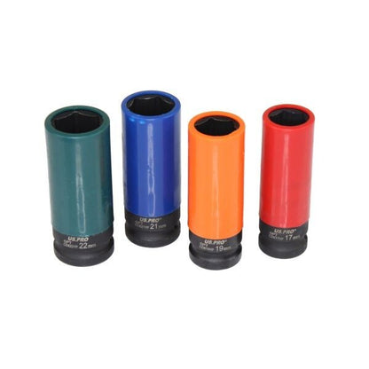 US PRO 4PC 1/2" DR DEEP IMPACT SOCKETS FOR ALLOY WHEELS - SBW Trading Limited