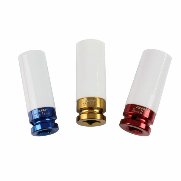 US PRO 3PC 1/2" DR DEEP IMPACT SOCKETS FOR ALLOY WHEELS - SBW Trading Limited