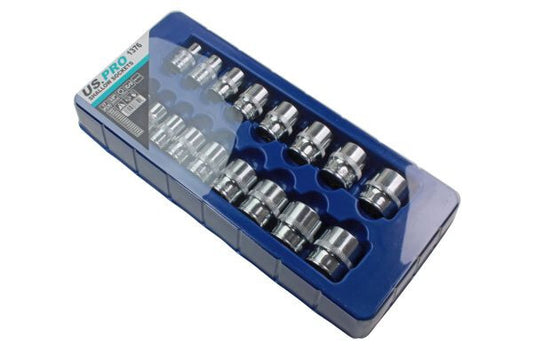 US PRO 17PC 3/8" DR SHALLOW SOCKETS 8-24MM - SBW Trading Limited