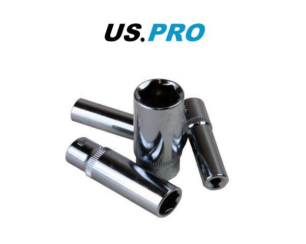 US PRO 13PC 1/4" DR DEEP SOCKETS 4-14MM - SBW Trading Limited