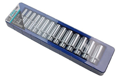 US PRO 14PC 3/8" DR DEEP SOCKETS 8-21MM - SBW Trading Limited
