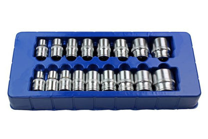 US PRO 17PC 1/2" DR 6PT SHALLOW SOCKETS 10 - 30MM - SBW Trading Limited