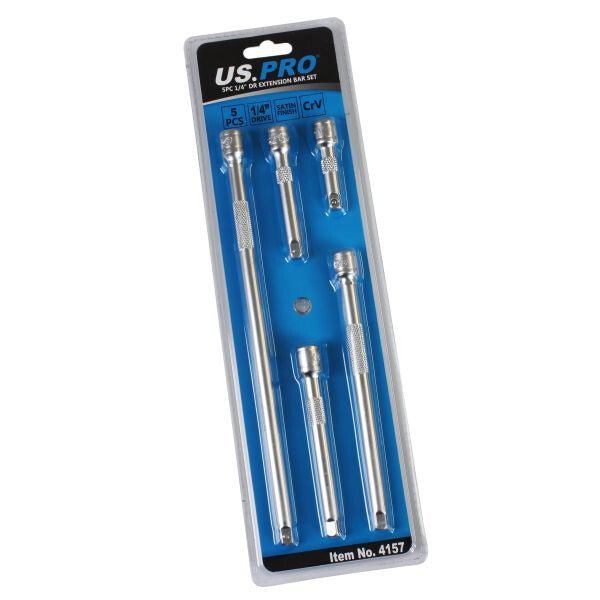 US PRO - 5PC 1/4" DR EXTENSION BAR SET - SATIN FINISH - SBW Trading Limited