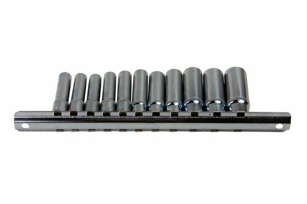 US PRO 11PC 1/4" DR 6PT DEEP SAE SOCKETS ON RAIL - SBW Trading Limited