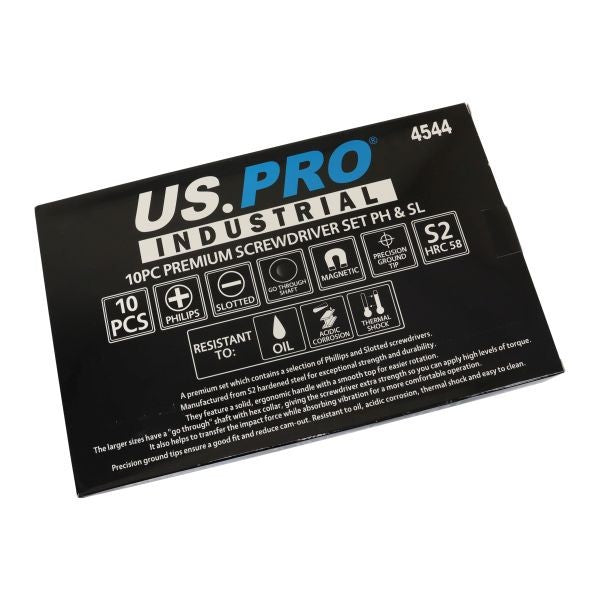 US PRO INDUSTRIAL 10PC PREMIUM SCREWDRIVER SET PH & SL - SBW Trading Limited