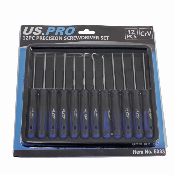 US PRO 12PC PRECISION SCREWDRIVER SET
