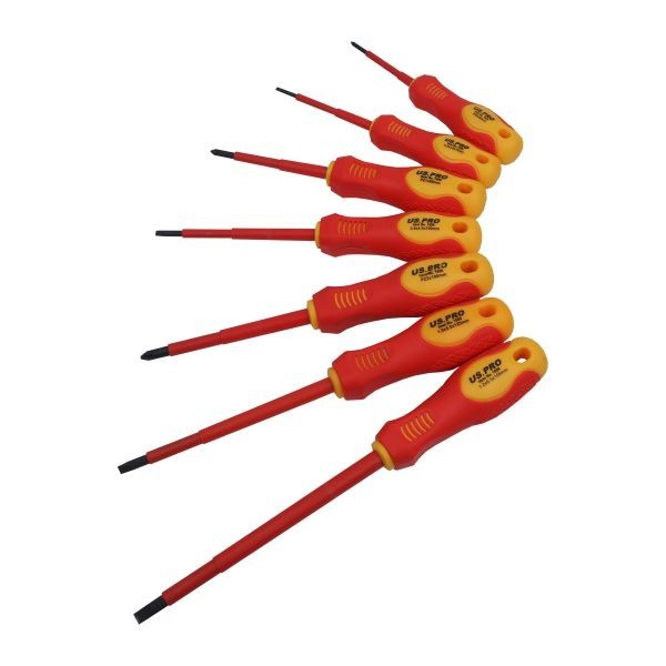US PRO 7PC VDE INSULATED SCREWDRIVER SET IN CASE - SBW Trading Limited