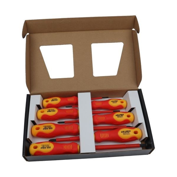 US PRO 7PC VDE INSULATED SCREWDRIVER SET IN CASE - SBW Trading Limited