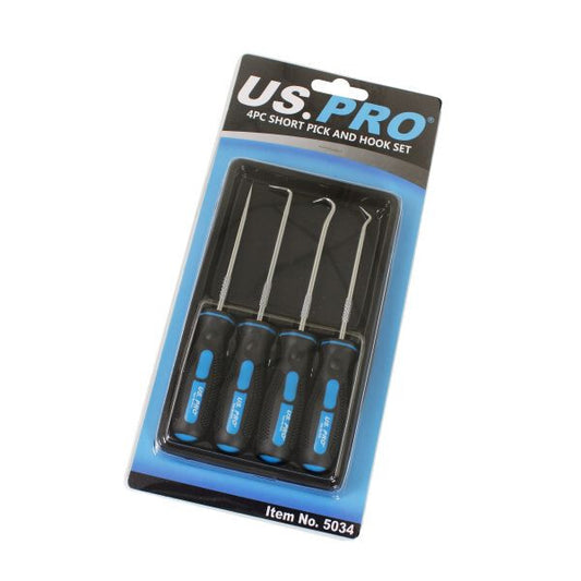 US. PRO - 4PC SHORT PICK AND HOOK SET (135MM) - SBW Trading Limited