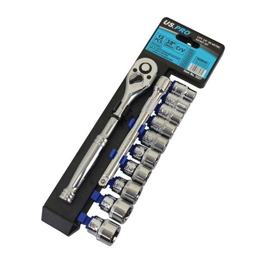 US PRO 12PC 3/8" DR METRIC SOCKET SET 10 - 19MM - SBW Trading Limited