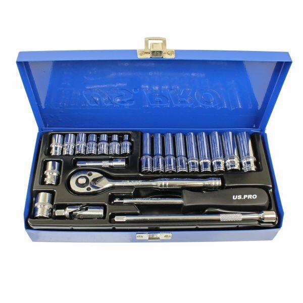US PRO 24PC 1/4" DR METRIC SOCKET SET - SBW Trading Limited