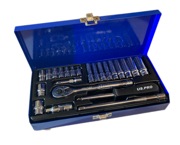 US PRO 24PC 1/4" DR METRIC SOCKET SET - SBW Trading Limited