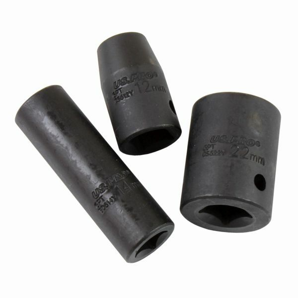 US PRO 37PC 3/8" & 1/2" DR SHALLOW & DEEP IMPACT SOCKETS METRIC/SAE - SBW Trading Limited