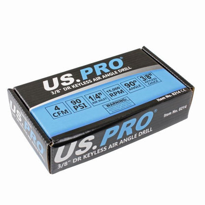 US PRO 3/8" DR KEYLESS AIR ANGLE DRILL - SBW Trading Limited