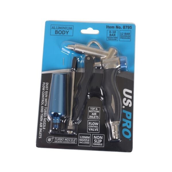 US PRO DUST GUN WITH TURBO NOZZLE - FLOW CONTROL AND TWIN AIR INLETS - SBW Trading Limited