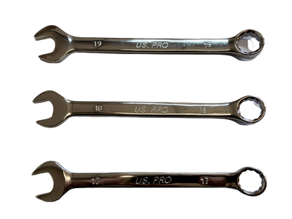 US PRO 12PC METRIC COMBINATION WRENCH SET 8-19MM - SBW Trading Limited