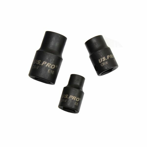 US PRO 17PC 3/8" 1/2" DR IMPACT E STAR SOCKETS - SBW Trading Limited